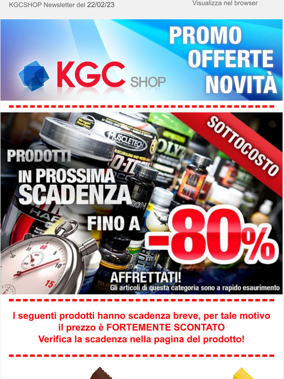 ★ PROMO OUTLET: prodotti in scadenza sottocosto ★