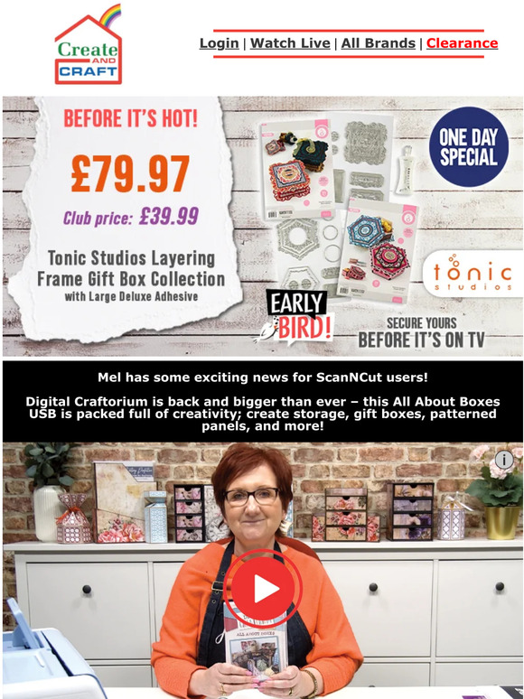 Everything you need to create the perfect gift box with Tonic Studios' One Day Special - including adhesive!