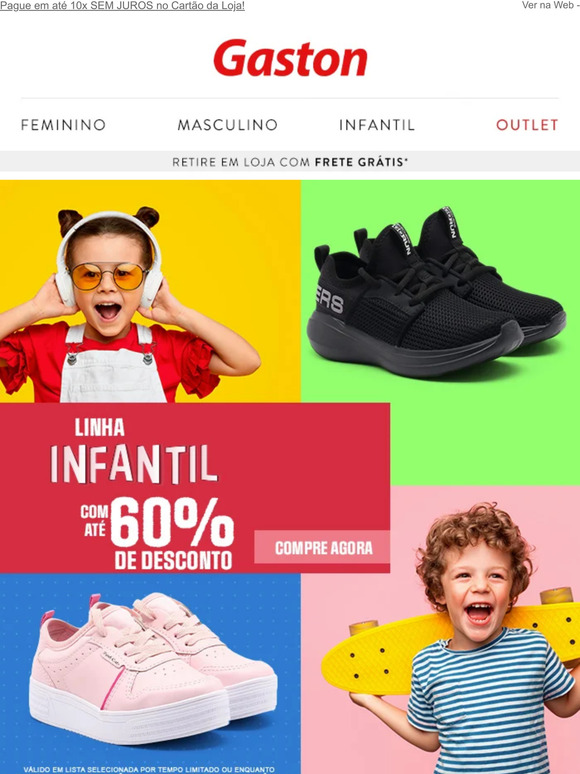 ﻿😍 Linha Infantil com até 60% de desconto APROVEITE!
