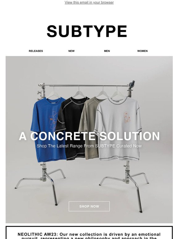 Just Landed: Subtype Curated & Crocs