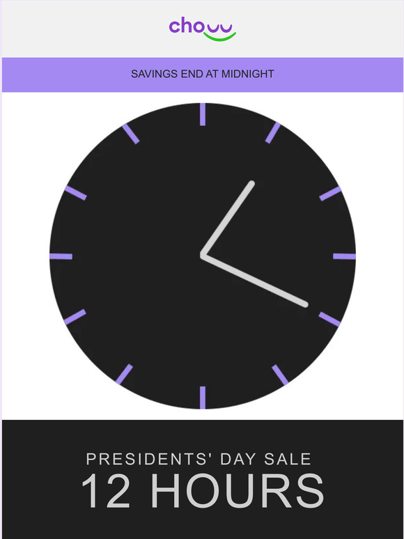REMINDER: Presidents' Day Sale 🎩