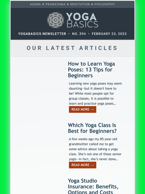 Yoga Basics News #294 • February 23, 2023