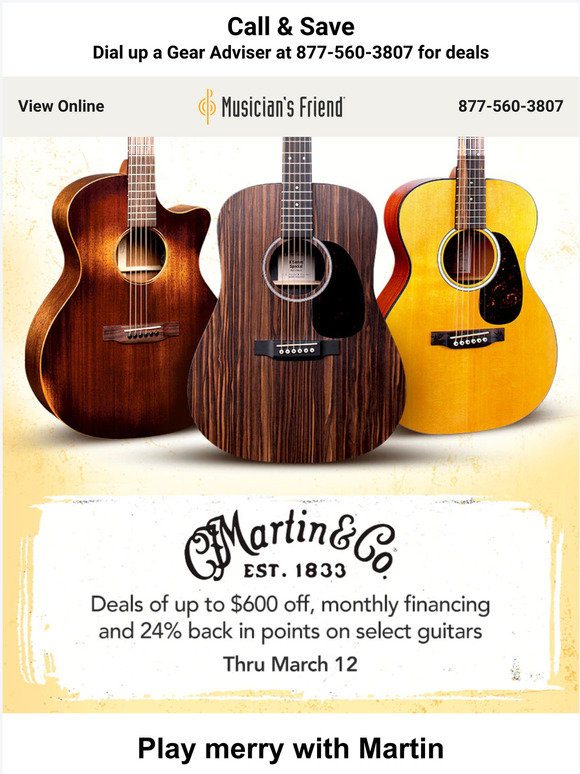 Starts today: The Martin event is now live