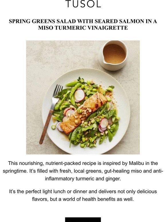 RECIPE: Miso-Turmeric Spring Greens Salad 🥗