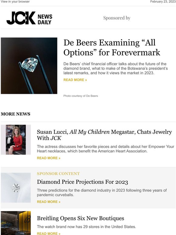 De Beers Examining “All Options” for Forevermark