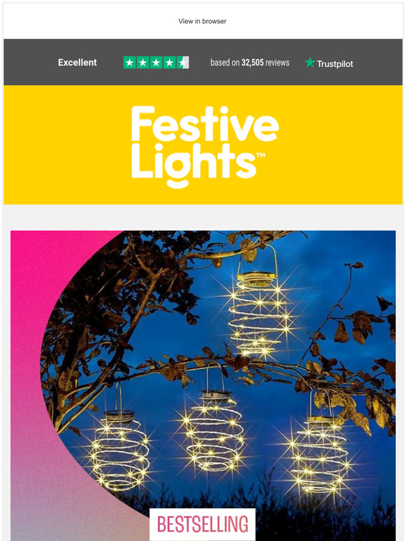 Festive Lights Our 5* Spiralites are back in stock! Milled
