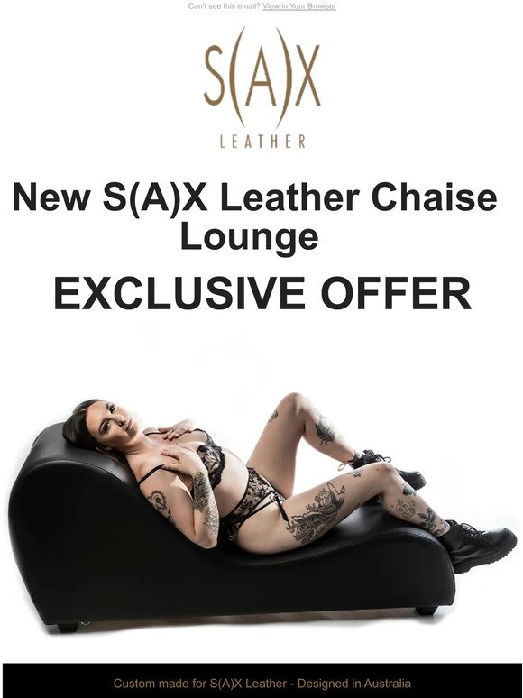New S(A)X Leather Chaise Lounge