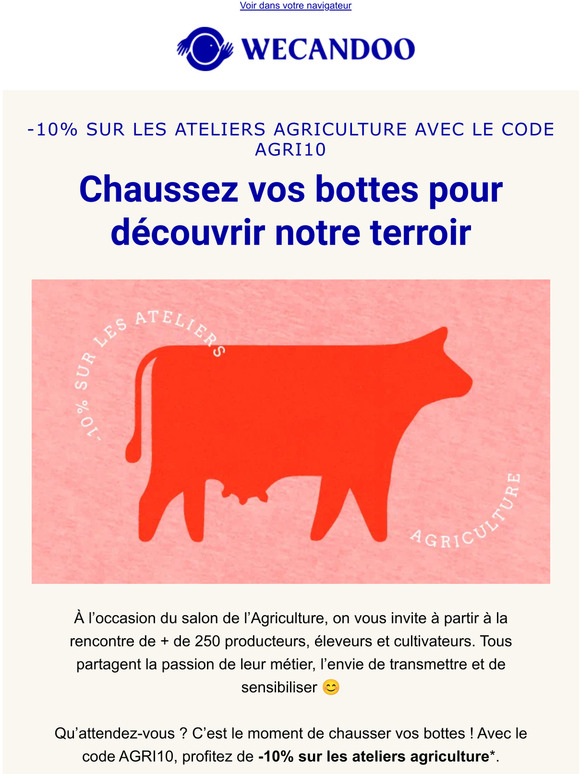 OFFRE SPÉCIALE 👩‍🌾 -10% sur les ateliers agriculture