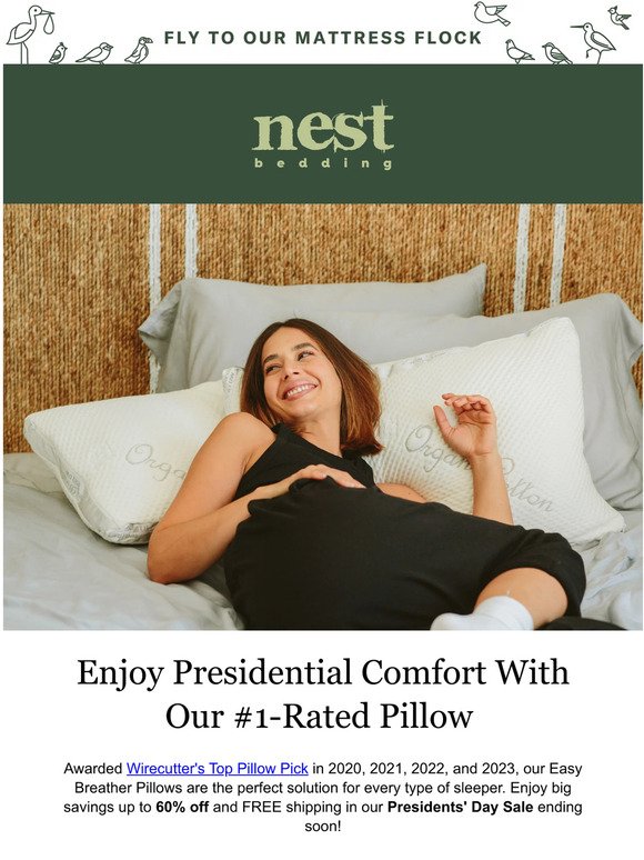 ENDS SOON: Up to 60% off our #1-rated pillow!