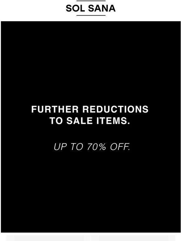 FURTHER REDUCTIONS TO SALE