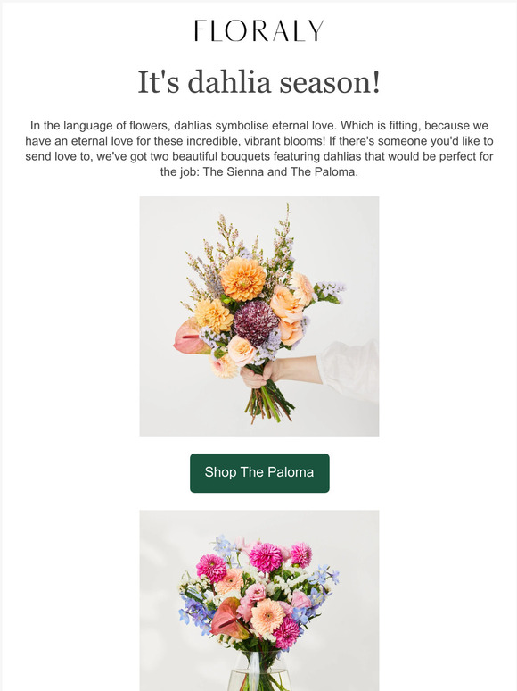 Floraly Dahlia bouquets to brighten your day Milled