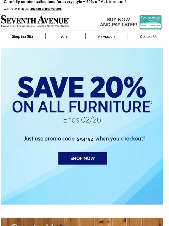 Seventh Avenue Your Favorite Decorating Styles are Here PLUS New