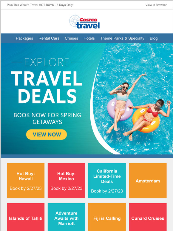 Costco GREAT travel starts here Milled