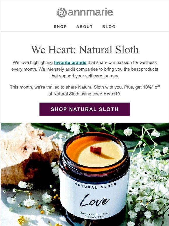 We Heart: Natural Sloth