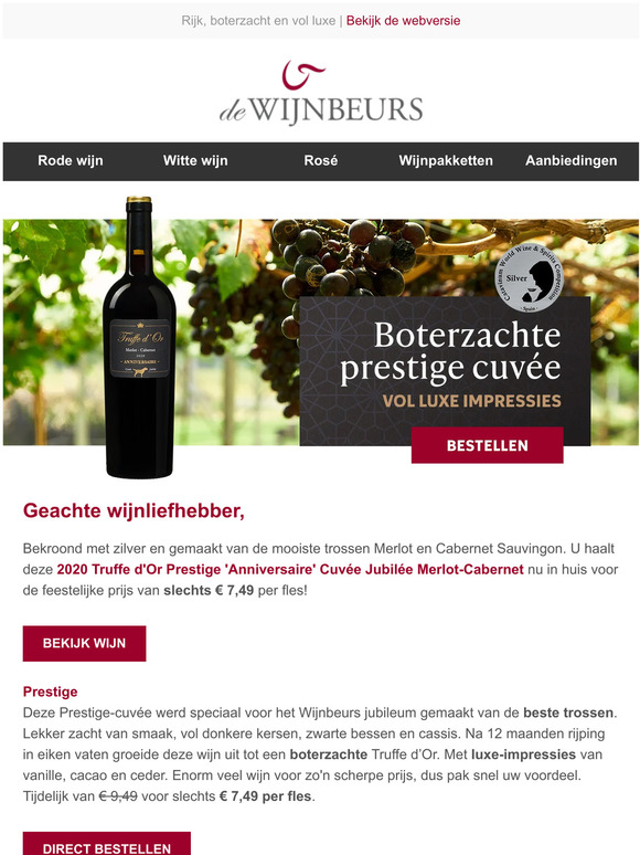 Bekroonde Jubileum-cuvée