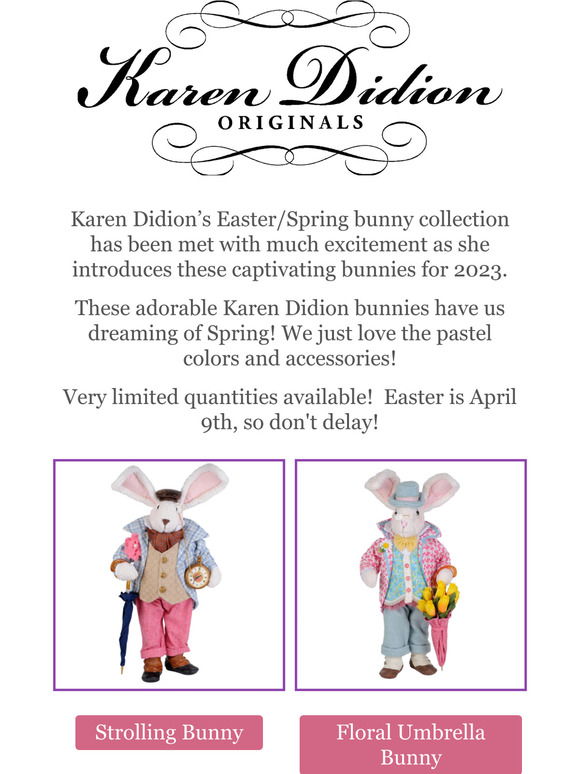 🐰 Karen Didion New Easter Designs!  ﻿ ﻿  ​