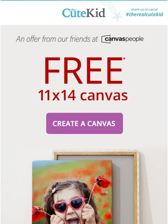 Free* 11x14 Canvas Pop Up Sale - Ends at Midnight!