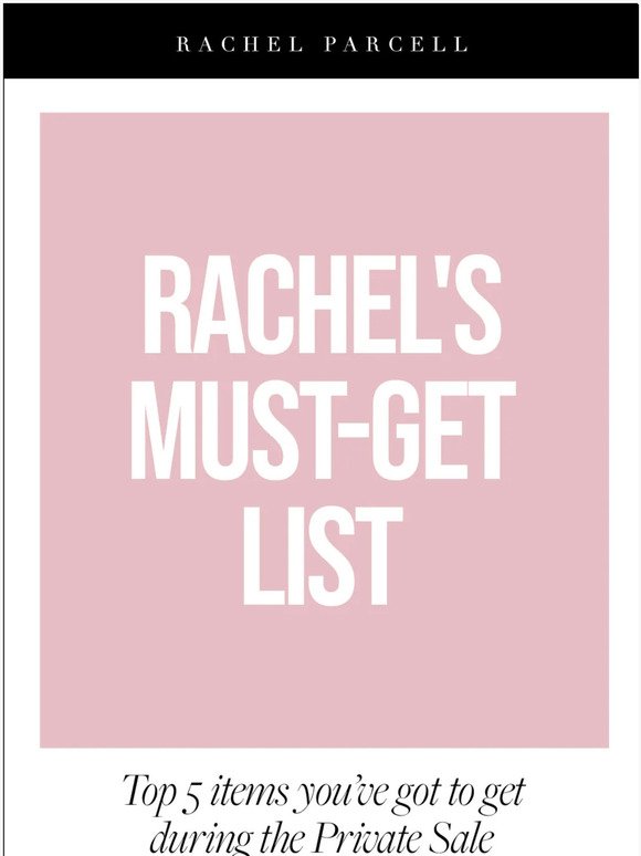 Shop Rachel's Pick & Save Up to 75% Off!