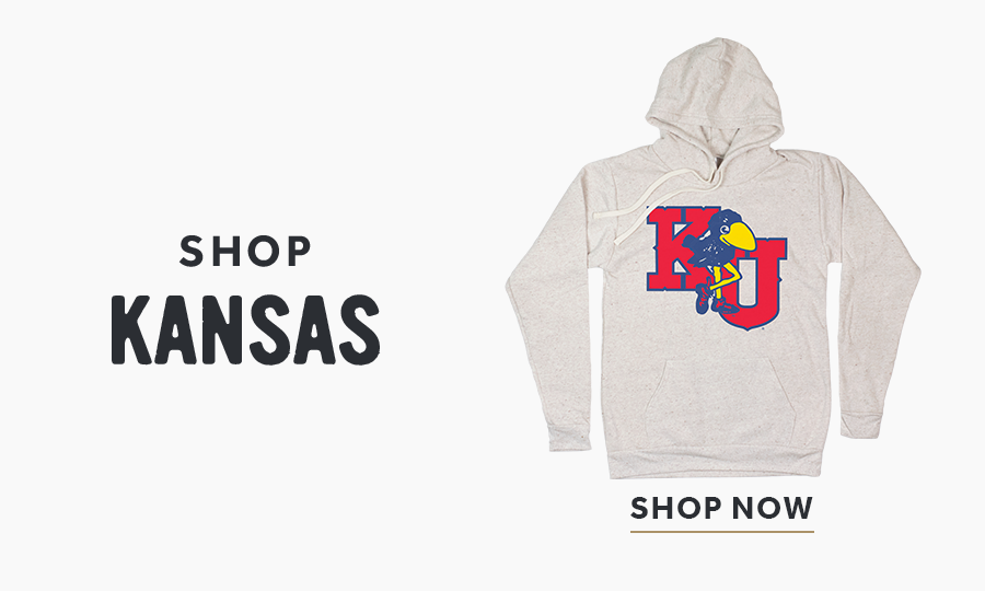 Shop Vintage Long Leg Jayhawk Hoodie
