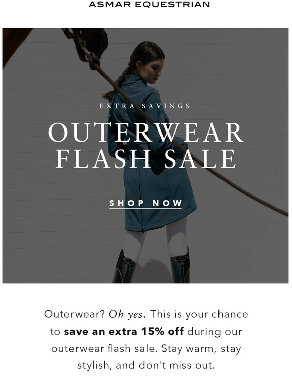 Save Even More! Asmar Equestrian Outwear Flash Sale 🚨