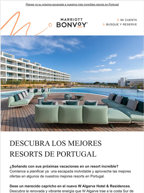 Reserve con antelación en nuestros resorts en Portugal