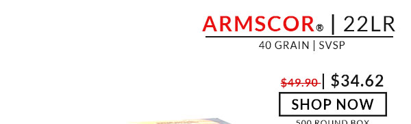 Armscor - 22 Long Rifle - 40 Grain - SVSP - 500 Rounds