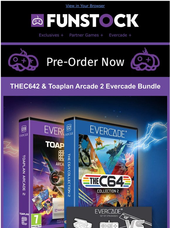 PRE-ORDER NOW: THEC642 & Toaplan Arcade 2 Evercade Bundle | SPECIAL OFFER on Bustafellows Collector's Edition NSW | Evercade Handheld Premium Edition