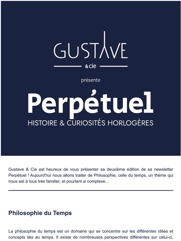 Histoires et Curiosités Horlogères - Philosophie du Temps
