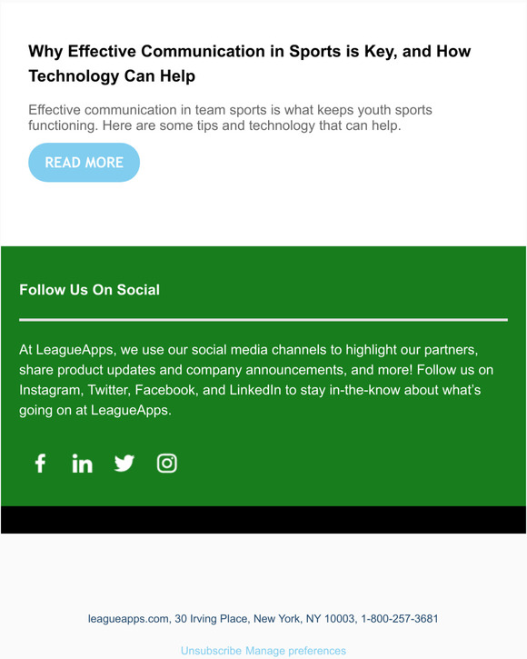 The LeagueApps Youth Sports Highlight Reel