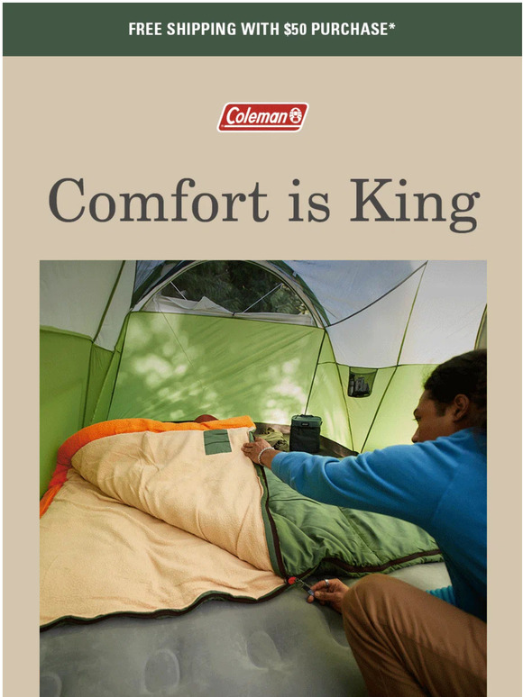 Coleman Live large in the new Big Game Sleeping Bag Milled