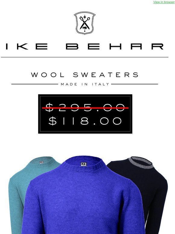 Italian Sweater Collection now 60% off
