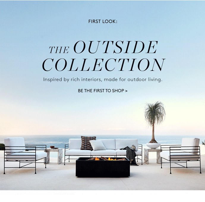 CB2 first look the outside collection 2023 Milled