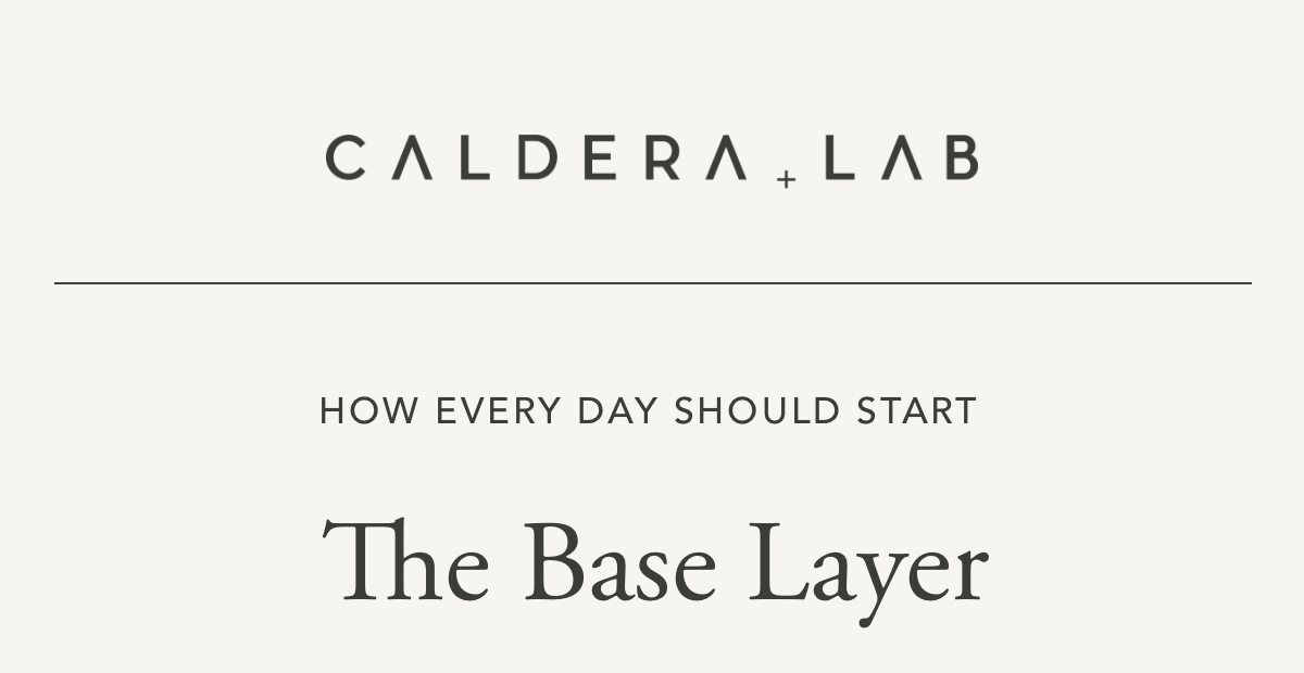 Caldera + Lab Start your day with this Milled
