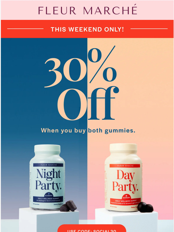 THIS WEEKEND ONLY! 30% off gummies