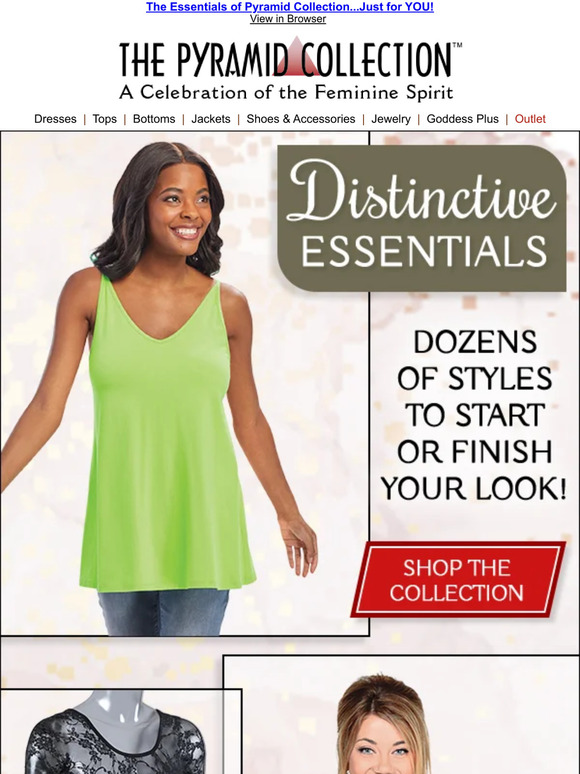 Looks to Start or Finish Your Style ~ The Essentials Collection from Pyramid