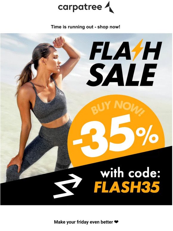 -35% for shopping! Flash Sale starts now!
