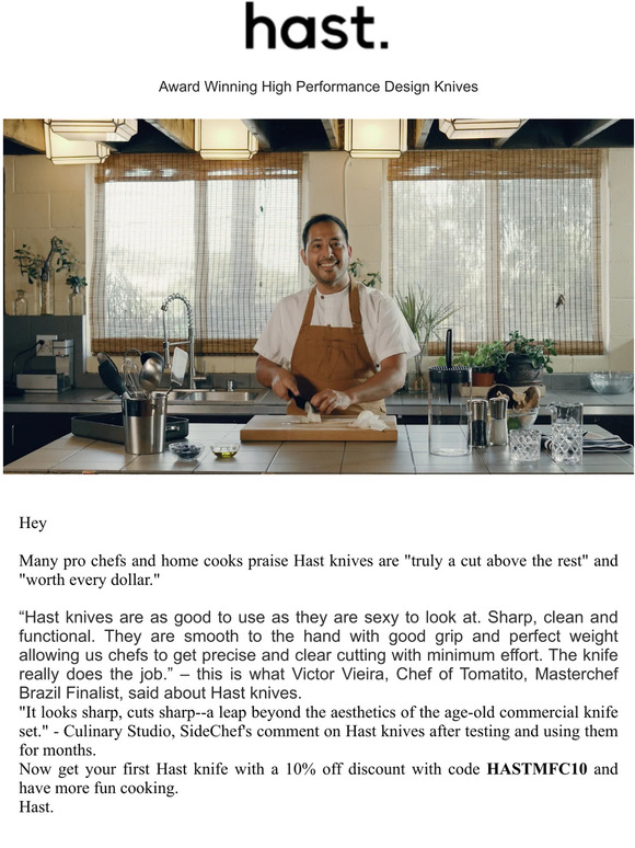 Hast knives: the go-to knife for many starred chefs.