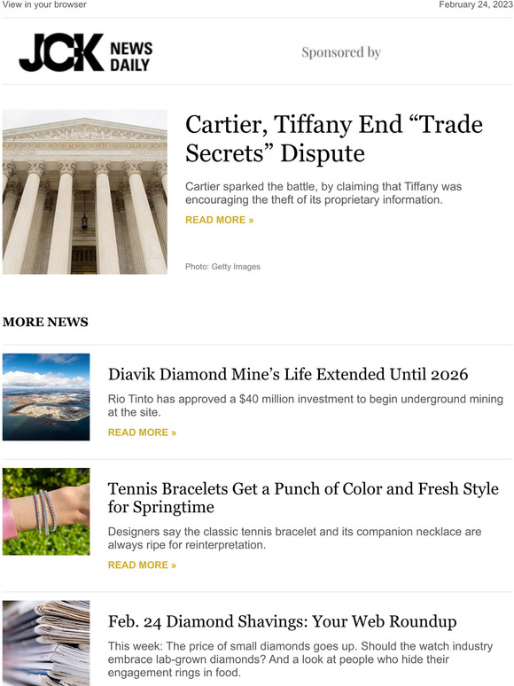Cartier, Tiffany End “Trade Secrets” Dispute
