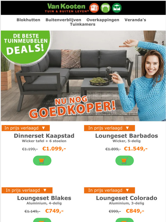 Profiteer nu van geweldige deals bij Van Kooten Tuin & Buiten Leven