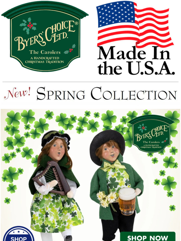 🍀 Byers' Choice Irish Carolers, Erin Go Bragh  ﻿ ﻿  ​
