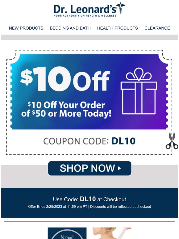 Dr. Leonard's Email Exclusive! Online Only Coupon! Milled