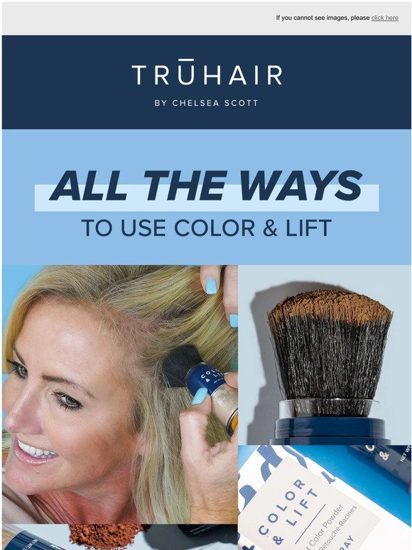 Color, lift and revive your hair instantly.