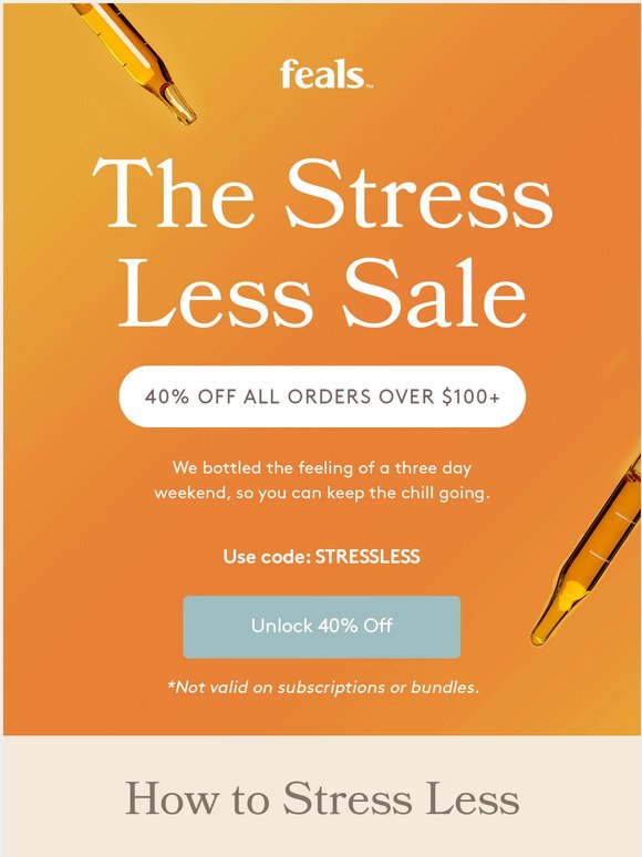 The Stress Less Sale