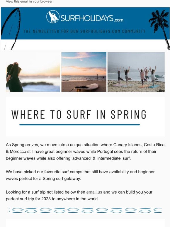 Where to surf in Spring