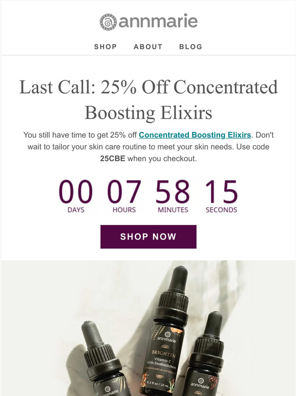 Final hours: 25% OFF to tailor your skin care