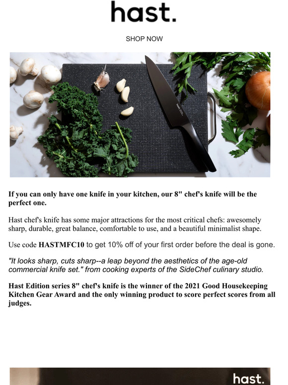Hast 8 inch chef knife-Good Housekeeping Best Kitchen Gear Winner