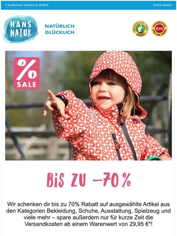Bis zu 70% Rabatt auf ausgewählte Artikel