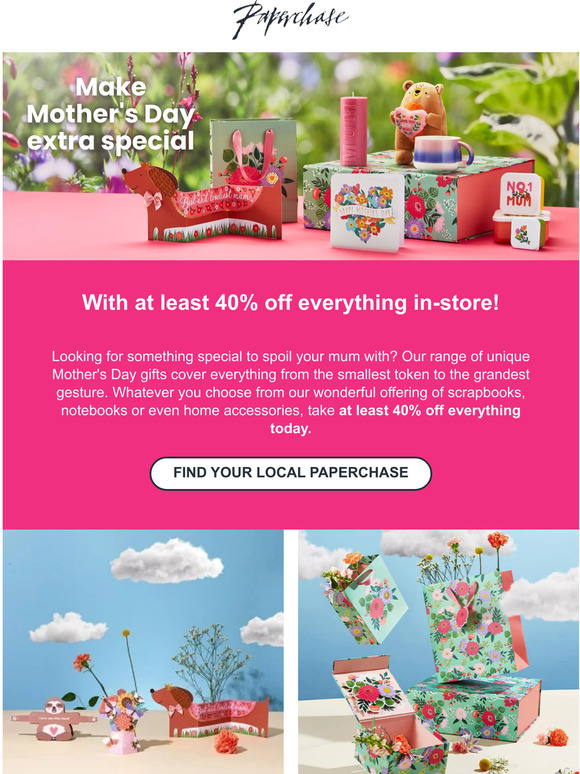 New in: Mother's Day gifts, cards, wrap and more...