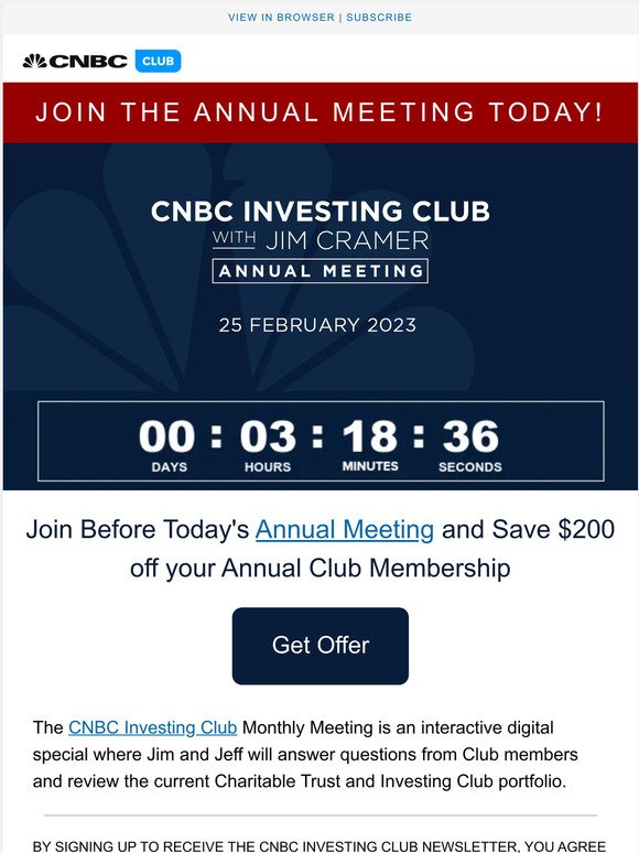 Join the Club today and attend our Annual Meeting!