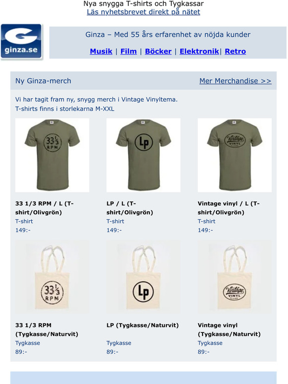 Ny Ginza Merch - Vintage Vinyl
